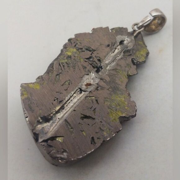 Bismuth Crystal Iridescent Rainbow Metal Jewelry Silver Vintage Natural - Picture 10 of 15